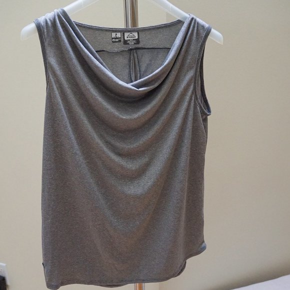Activewear Cowl Neck Tank Top with Keyhole Back - Picture 1 of 3